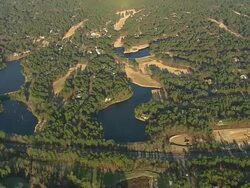 WS AERIAL View of pinehurst golf course / North Carolina, United States Stock Footage