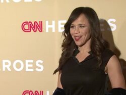 Rosie Perez at 2014 CNN Heroes: An All Star Tribute - Red Carpet at American Museum of Natural History on November 18, 2014 in New York City Stock Footage