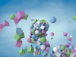 Flying geometry colour Stock Footage