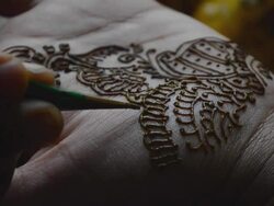 henna tattoo Stock Footage