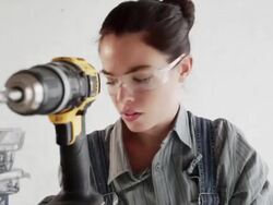 Drill woman Stock Footage