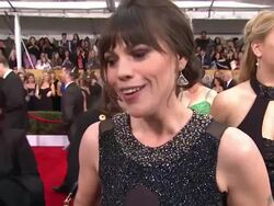 INTERVIEW - Clea DuVall on who designed her dress & how she chose it, what it means to her to celebrate with her peers & how she got her SAG card at 19th Annual Screen Actors Guild Awards - Arrivals 1/27/2013 in Los Angeles, CA. Stock Footage