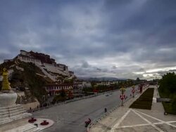 Potala Palace in Lhasa Tibet China Stock Footage