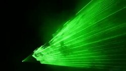 Video of green laser show in 4K Stock Footage