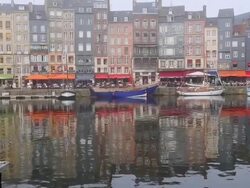 Honfleur, view of the beautiful old dock (Vieux Bassin) Stock Footage