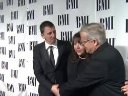 Atticus Ross, Doreen Ringer Ross, Mark Mothersbaugh at Composer Rolfe Kent Receives BMI's Richard Kirk Award At The BMI Film & Television Awards Stock Footage
