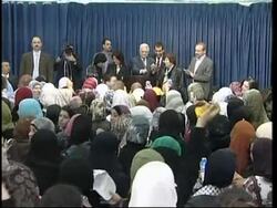 Abbas says peace efforts must continue, women's rallies News Clip