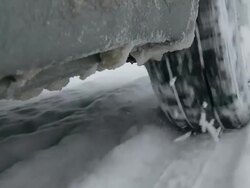 HD: Driving in snow Stock Footage