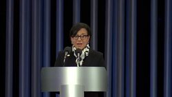 Ceremony Commemorating the Victims of Babiy Yar in Kiev Stock Footage