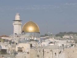 MS ZO Dome of rock / Jerusalem, Central province, Israel Stock Footage
