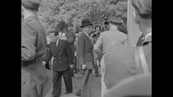 US General Eisenhower arrives in Bonn, Germany, to meet with West German Chancellor Adenauer News Clip
