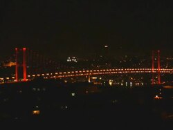 NÄ°ght City Bridge Stock Footage