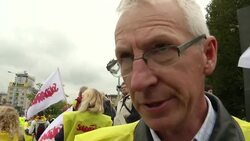 Tens of thousands of labour union members protest against govt policies News Clip