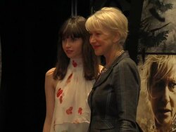 Helen Mirren and Felicity Jones at the The Tempest Special Screening at London England. (Footage by WireImage Video/GettyImages) Stock Footage