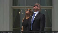 Trump watches eclipse from White House News Clip