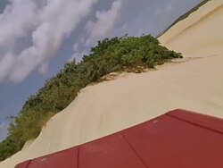 Buggy drive along the beach Stock Footage