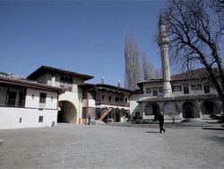 GREAT MOSQUE HANSARAY KHAN PALACE Stock Footage