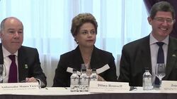 CLEAN : Dilma Rousseff meets US business leaders News Clip
