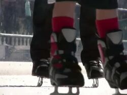 Ice Skates Stock Footage