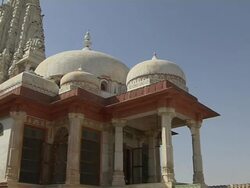 Pan Left Shot Jain Temple Bikaner Rajasthan India Stock Footage