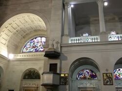Fatima, Sanctuary of Our Lady of Fatima, interior of the basilica Stock Footage