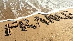 France written in sand Stock Footage