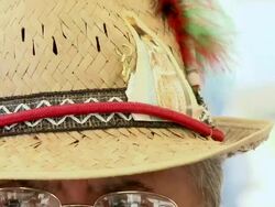 CU Shot of hat styles / San Polo Matese,  Molise, Italy Stock Footage