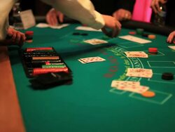 Casino, Blackjack table. Stock Footage