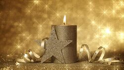Advent Candle and shining Stars Stock Footage