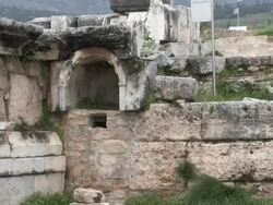 Temple of Apollo, Plutonium, Pamukkale (Hierapolis), Turkey Stock Footage