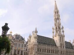 HÃ´tel De Ville, Grand Place, Brussels Stock Footage