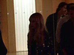 Rachel Zoe & Rodger Berman at the Mondrian Hotel in Los Angeles - Celebrity Sightings in Los Angeles Stock Footage