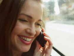 HD: Young Woman On The Phone Stock Footage