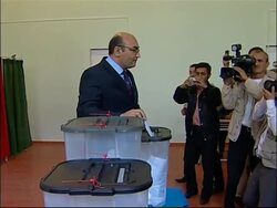 WRAP Exit polls show incumbent president Aliyev wins elections News Clip