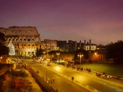 Coliseum of Rome: Night Timelapse HD Video Stock Footage