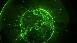 global technology concept animation,green background Stock Footage