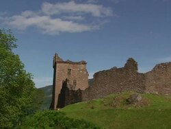 Urquhart Castle Stock Footage