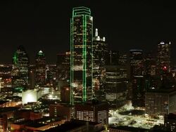 Night time, time lapse Dallas cityscape. Stock Footage