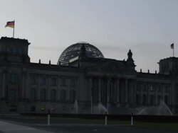 The German Reichstag in Berlin Stock Footage