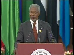 Second day of summit, adds Annan and Gadhafi News Clip