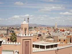 WS T/L View of  Djemaa el-Fna square / Marrakech, Morocco Stock Footage