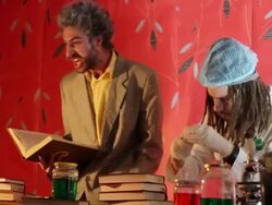 Crazy scientists Stock Footage