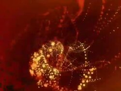 Move dots curve on red background Stock Footage