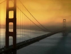 Golden Gate Sunrise Stock Footage