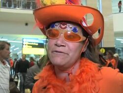 VOICED: Dutch fans jet in for World Cup final  News Clip