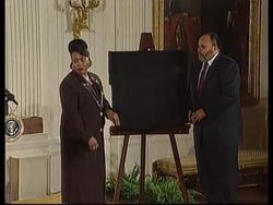 President Bush marks King holiday with new Martin Luther King portrait News Clip