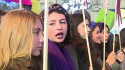 CLEAN : Tens of thousands march in Turkey for Women's Day News Clip