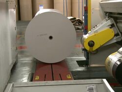 MS Shot of offset printing machine / Frankfurt, Hesse, Germany Stock Footage