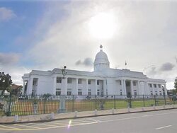 WS View of White House, otherwise known as Colombo City Town Hall / Colombo, Western Province, Sri Lanka Stock Footage