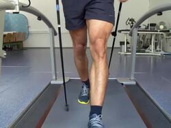 HD:Athlete Performing ECG and VO2 test on Treadmill Stock Footage